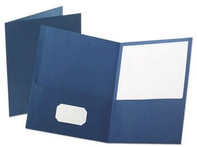 (2 packages 10/Pack) Cardinal Brands Leatherette Two Pocket Portfolio 8.5 X11'' 