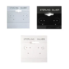 CuteBox Grey Earring Cards 100pcs for Retail, Tradeshows, Businesses, and more.