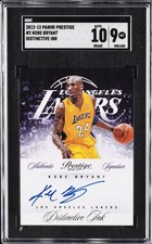 2012 PANINI PRESTIGE DISTINCTIVE INK #2 KOBE BRYANT SGC 9
