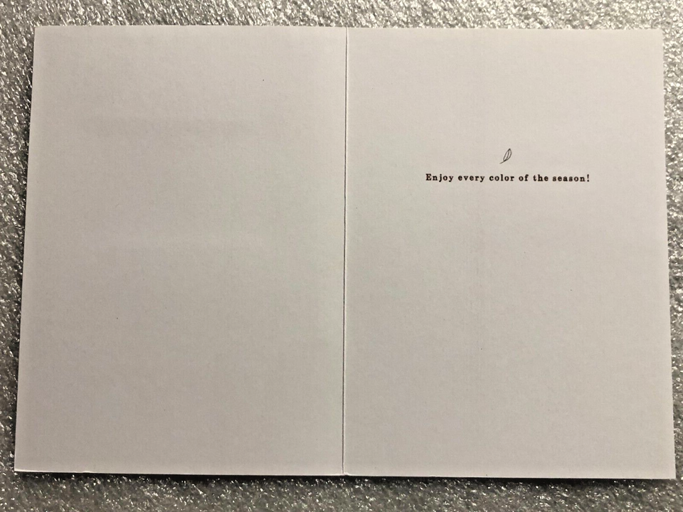 THANKSGIVING CARD RECYCLED PAPER GREETINGS "HAPPY THANKSGIVING ENJOY