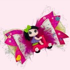 Accessories Girls Hair Bows Clips with Bike Doll Clay Handmade New