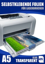 Folia samoprzylepna przezroczysta przezroczysta laser DIN A5 25 szt. Mocna siedziba zewnętrzna