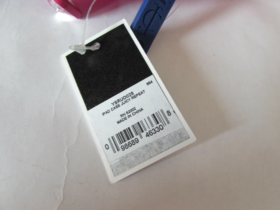 Funda para iPad Juicy Couture Juicy Repetición Rosa Púrpura Cremallera Nueva Foto 4 de 4