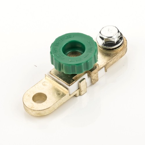 2x Car battery Isolant Switch disconnectors with Green round button black - Picture 7 of 12