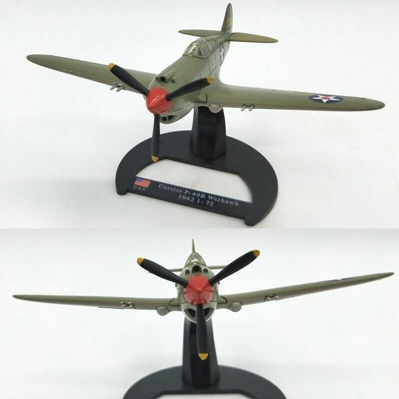 1:72 WWII USAAF Curtiss P-40 Warhawk Fighter Model Diecast Military Collection - Image 4 of 4