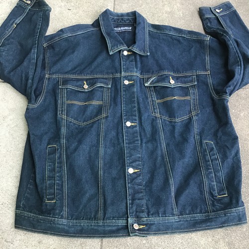 Vtg Marc Buchanan Pelle Pelle Jeans Denim Trucker Jacket Buttons Men 2XL Blue - 第 8/15 張圖片