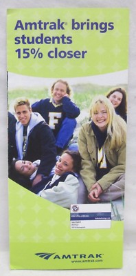 Amtrak Student Advantage Membership Car Brochure Discounted Rail Fares 2000