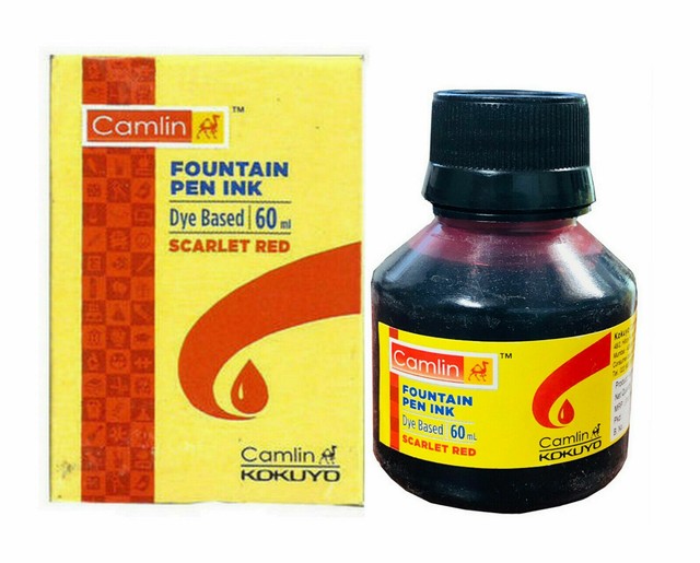 1 Camel Fountain Pen Ink Permanent Black Bottle 60 Ml 2 Oz Camlin