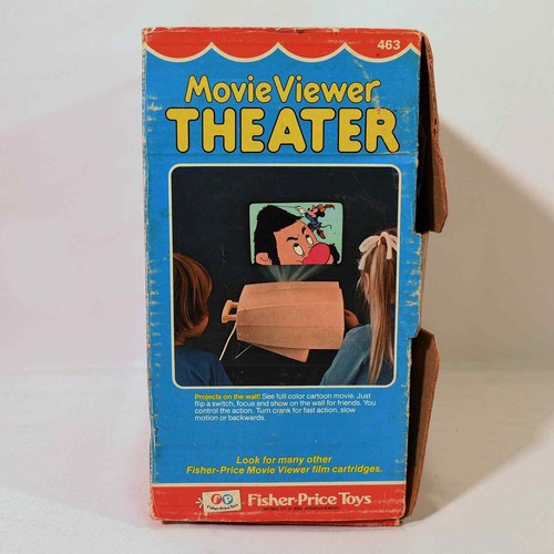 Working Vintage Fisher Price Movie Viewer Theater #463 With Box & 2 Movies 0822! - Picture 12 of 12