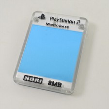 PS2 Memory Card 8MB HORI Metallic Blue HP2-121 Playstation 2 Made in Japan 2296