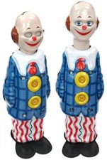 Happy Clown Tin Toy Stretches