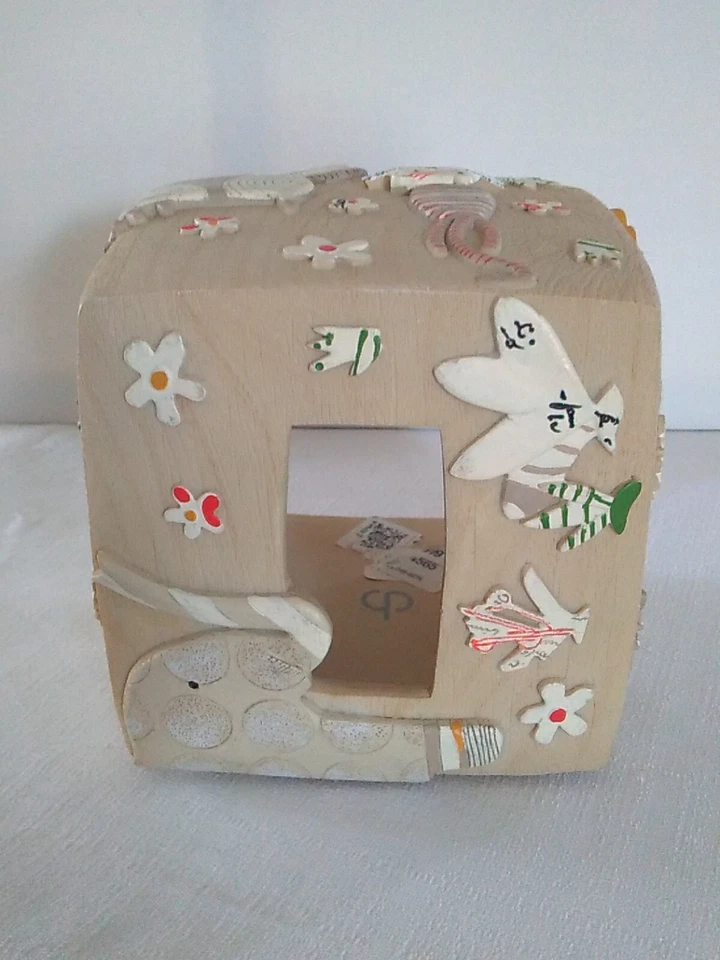 Creative Baño Animal Galletas Elefante León Jirafa Caja de Pañuelos Resina Beige Foto 2 de 4