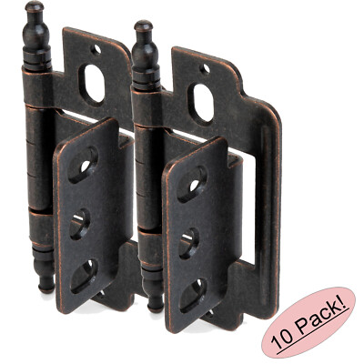 *10 Pack* Cosmas 14280-ORB Oil Rubbed Bronze 3/4'' Full Inset Hinge (Pair)