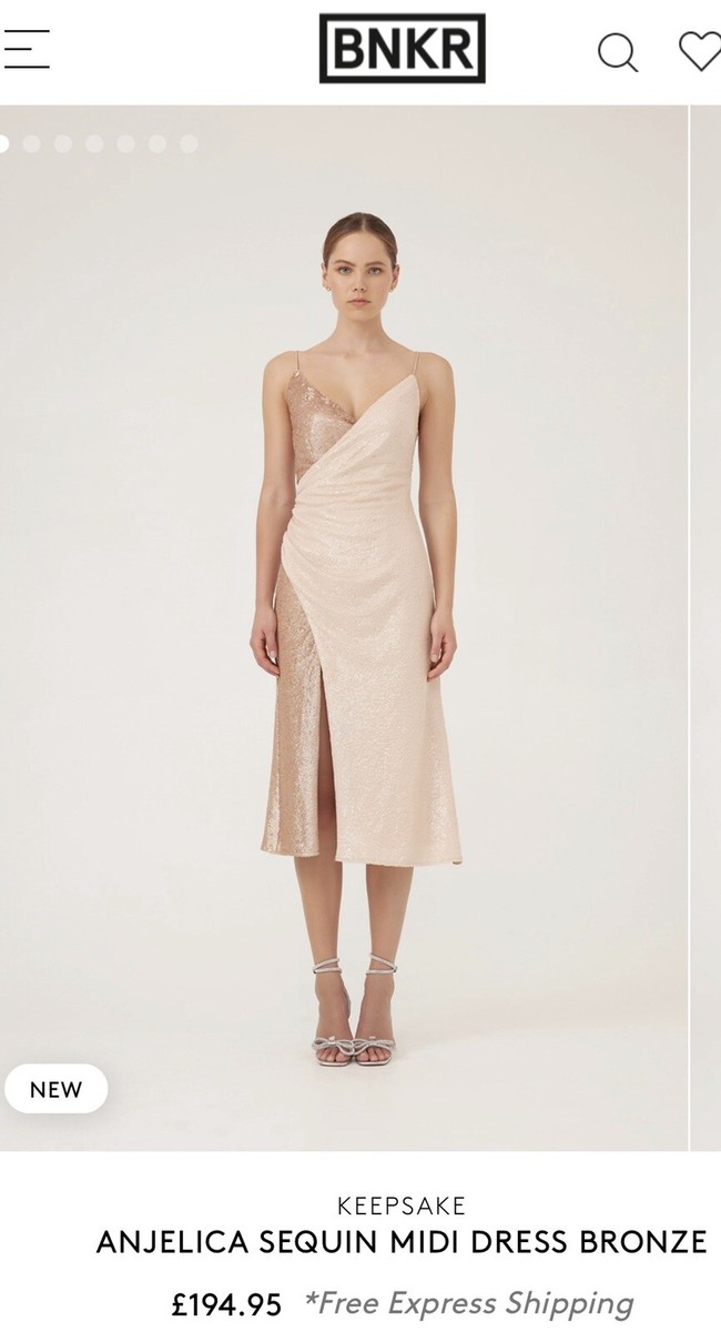 kepsake anjelica sequin midi dress size uk rrp £200 UK