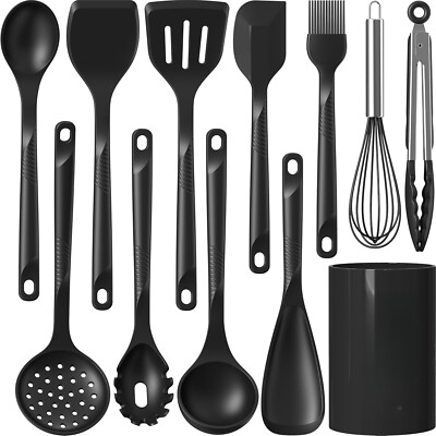 Silicone Cooking Tool Set - 600°F Heat Resistant, Non-Stick Kitchen Utensil Set