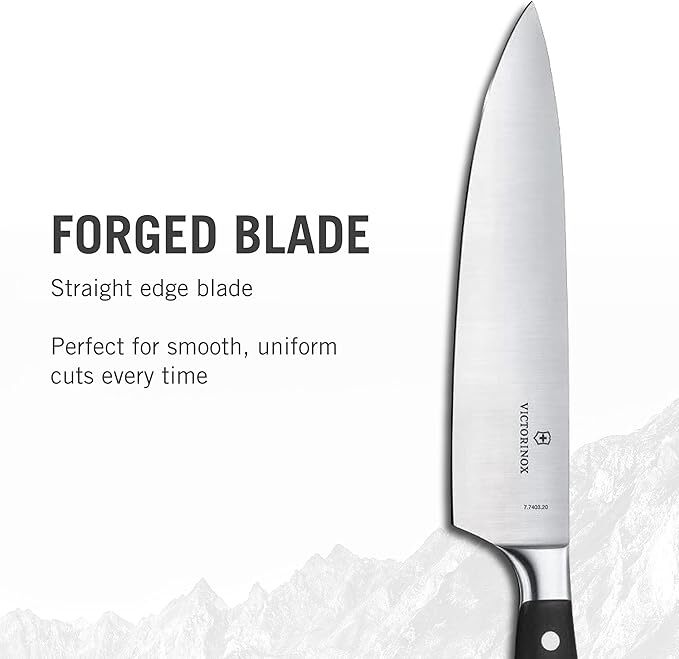 VICTORINOX Chef's Knife Gyuto Knife 19cm Black Grand Maitre Forged