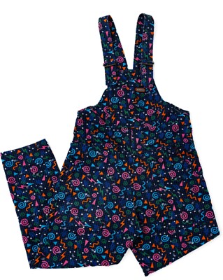RUN & FLY 80s Saved by the Bell Stretch Twill Cotton Dungarees Size 4XS US 0/2