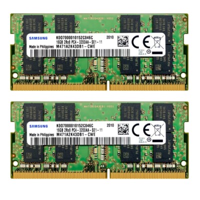 メモリー Samsung M471A2K43DB1 DDR4 32GB 3200MHz 16GB DDR4 3200MHz PC4-25600 1.2V 2Rx8 260-Pin SODIMM Laptop