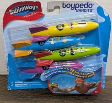 Swimways Toypedo Bandits 2015 Set of 4 Monster Pack Pool Diving Toy - NEW Sealed