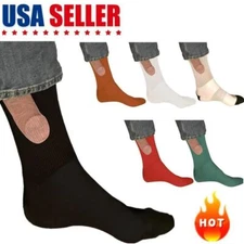 Show Off Penis Socks For Men Novelty Joke Funny Gag Prank Printing Gift Holiday
