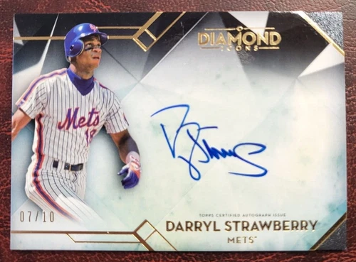 2020 TOPPS DIAMOND ICONS BASEBALL DARRYL STRAWBERRY METS AUTO CARD 07/10