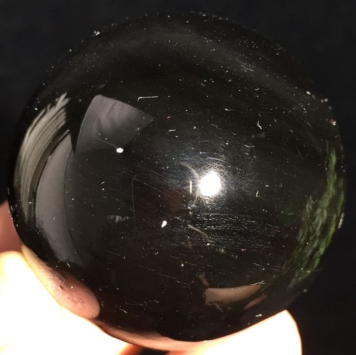 1,94 Zoll 150 g natürlicher Regenbogen-Obsidian poliert Kristallkugel Kugel Heilung IP0575 - Bild 11 von 11