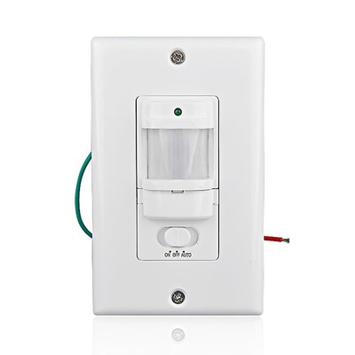 Motion Sensor Light Switch, 180° View, Neutral Wire Required, White