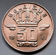 Belgien ( FRANC.) 50 Centimes 1993, Bronze, vz