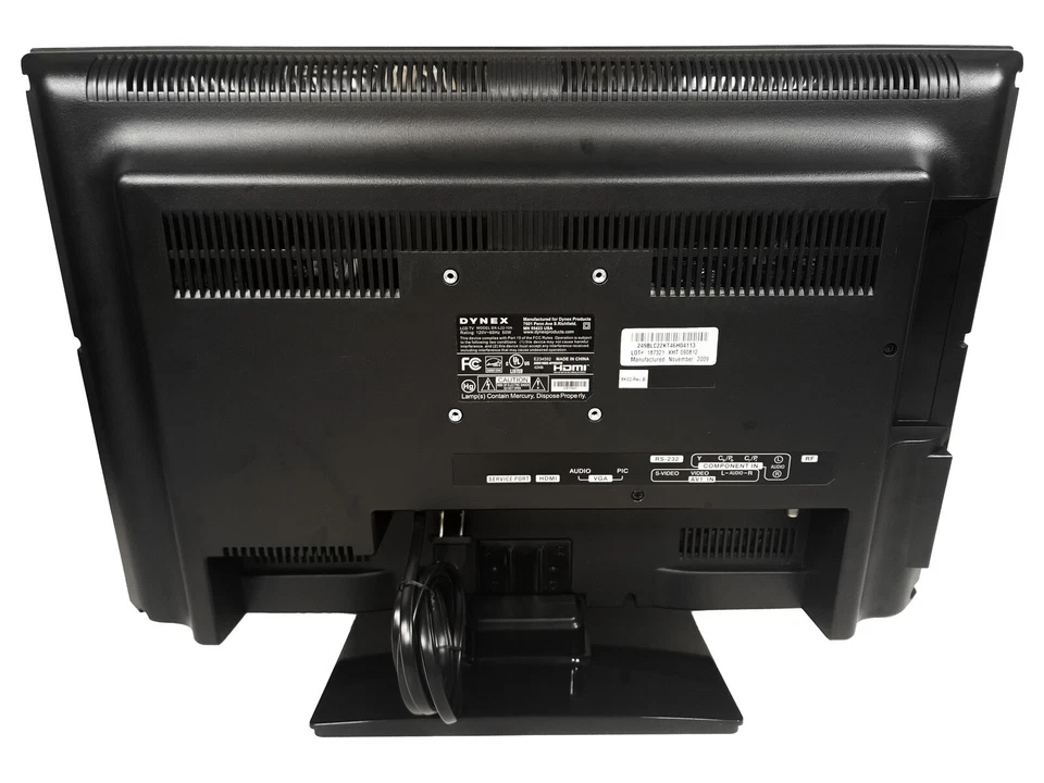 Dynex HD LCD TV DX-L22-10A 22" 720p VGA HDMI with Stand Cleaned NO REMOTE - Image 4 of 4