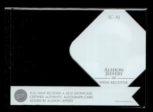 2012 Press Pass Showcase #SCAJ Alshon Jeffery Green #/5 - Picture 2 of 2