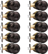 Privacy Door Knobs Handles, Bed and Bath Door Knob with Lock, Oil Rubbed Bronze