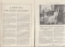 Revista vintage 1927 RCA/RADIOLA 2 páginas AD~RADIO ACT de 1927/Comisión Federal