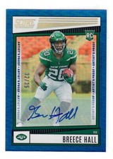 2022 Panini Score Breece Hall Blue Artist's Proof Rookie Auto SP /35 RC - Jets