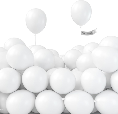 Partywoo 120 Pcs 5" White Matte Balloons for Weddings, Showers & Birthdays - Picture 11 of 12