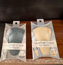 Mr. Hobby GSI Creos Genuine Leather Case for Nippers Ivory and Gray Lot of 2