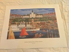 Jackson square port of New Orleans signed & Numer 18/850 print by carol dryer