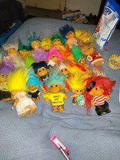 Lot of 29 Vintage troll dolls - russ treasure  more