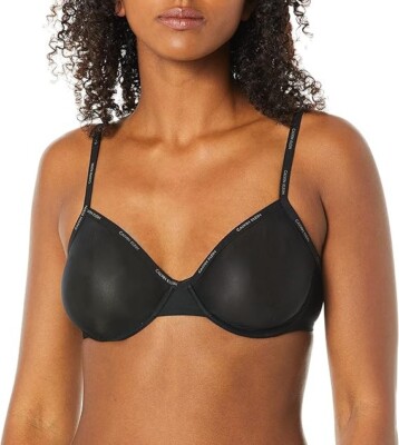 Calvin Klein Women's Sheer Marquisette Unlined Demi Bra QF1680, 32D