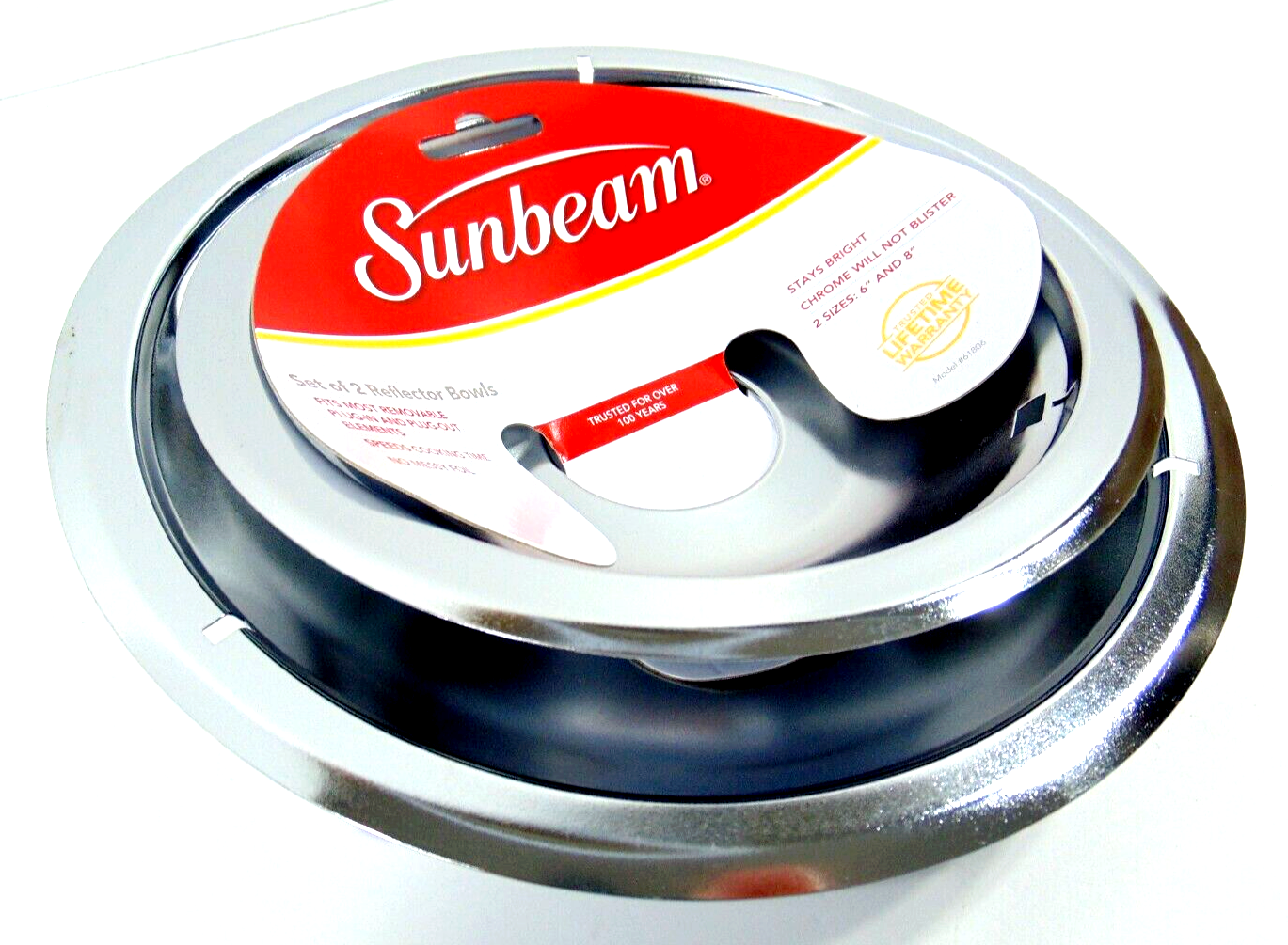 Sunbeam Stove Top Drip Pans Burner Range Reflector Bowls 6"and 8