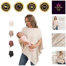 Breathable Nursing Cover in Blush Beige - Chic  Versatile Breastfeeding Shawl