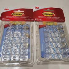 LOT OF 2-Command Strips Tiny 40 Pack, great For Tapestry/Store Signs, Removeable 0.30 per strip