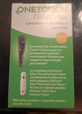 Stechhilfen Lanzetten ONE TOUCH  DELICA PLUS 200 STCK MHD 06/2029