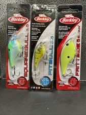 Lot of 3 BERKLEY Sq Bill Crankbait Fishing Lures - David Fritts