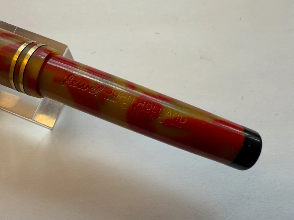 罕见复古戒指上衣 John Holland 珠宝钢笔,红色白色/奶油色很棒!! — 第 2/4 张图片