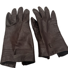 VintageDriving Gloves Womens Medium Brown Cowhide Leather Made In Japan