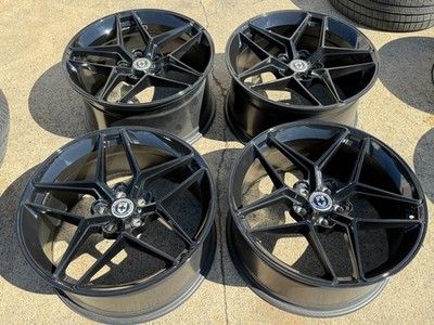 (4) 20'' HRE FF11 Black 20x9 20x10 Concave Wheels Rims Fits Tesla Model 3