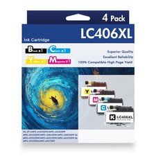 4pk LC-406 Ink Cartridge for Brother MFC-J4335DW MFC-J4535DW MFC-J4345DW 406 ink
