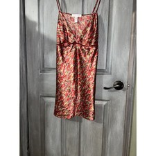 Vtg Oscar De La Renta Pink Label Multicolor Nightgown Medium Short Sleeveless