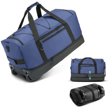 30in Rolling Duffle Bag Expandable 100-120L Waterproof Heavy Duty