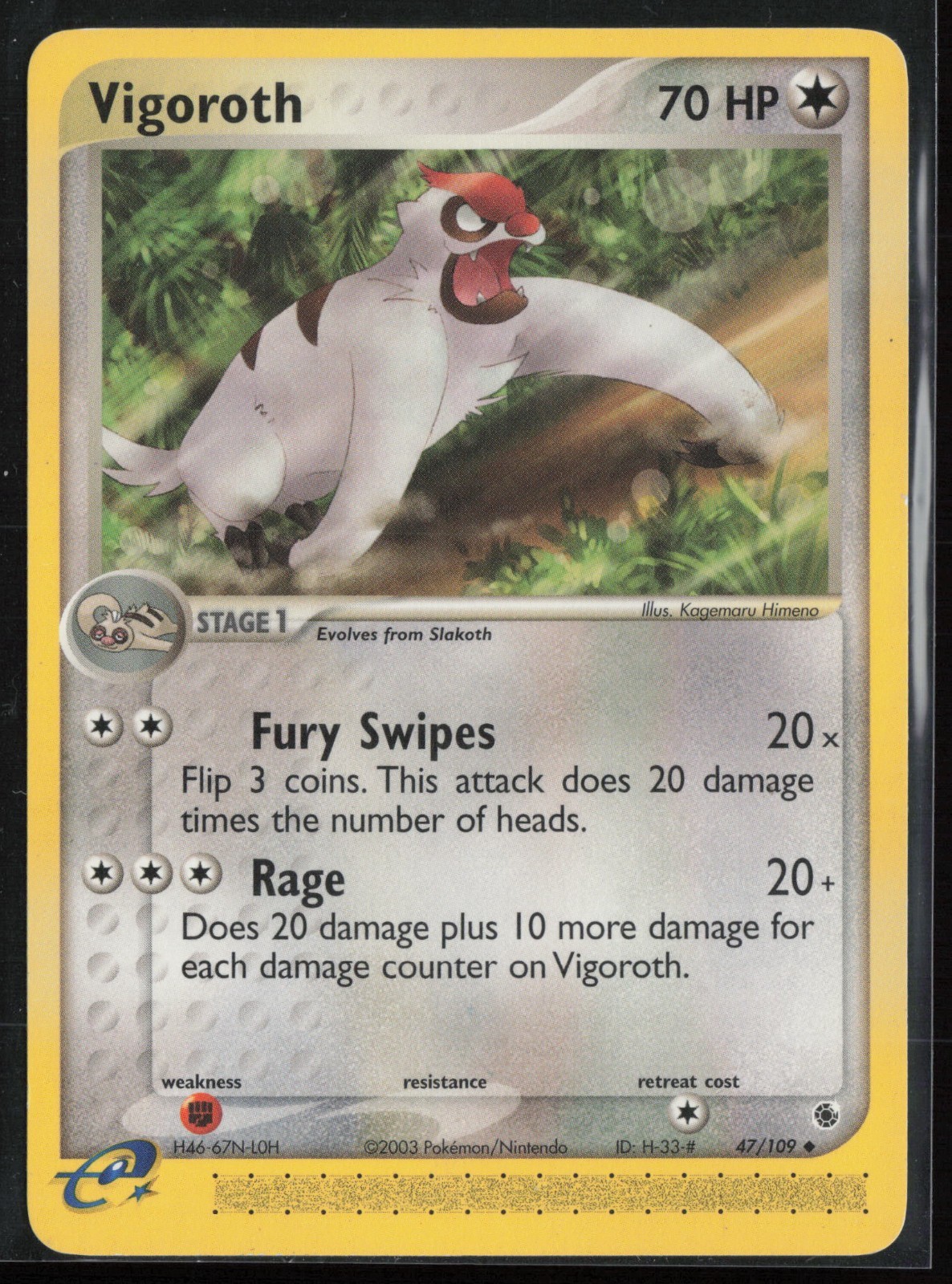 Vigoroth 47/109 - EX Ruby & Sapphire - PTCG - NM